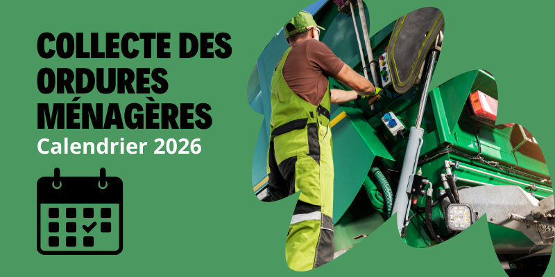 Calendrier de la collecte des ordures ménagères 2026